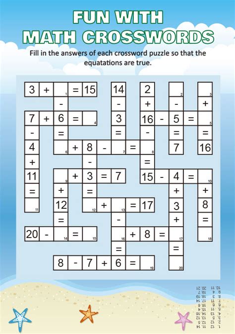 Printable Math Crossword Puzzles Pdf